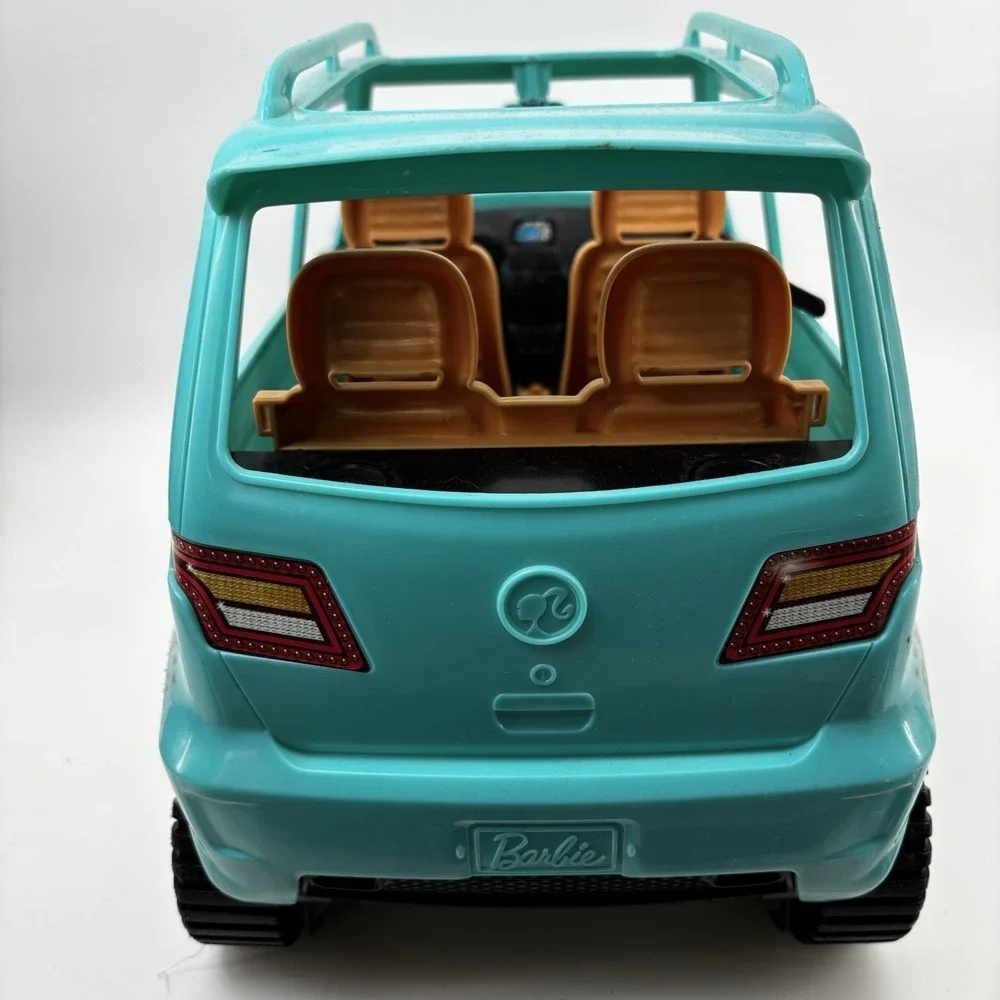 Mattel Barbie 2016 SUV Jeep Camping Fun Teal Off-Road Mudding Vehicle FGC99
